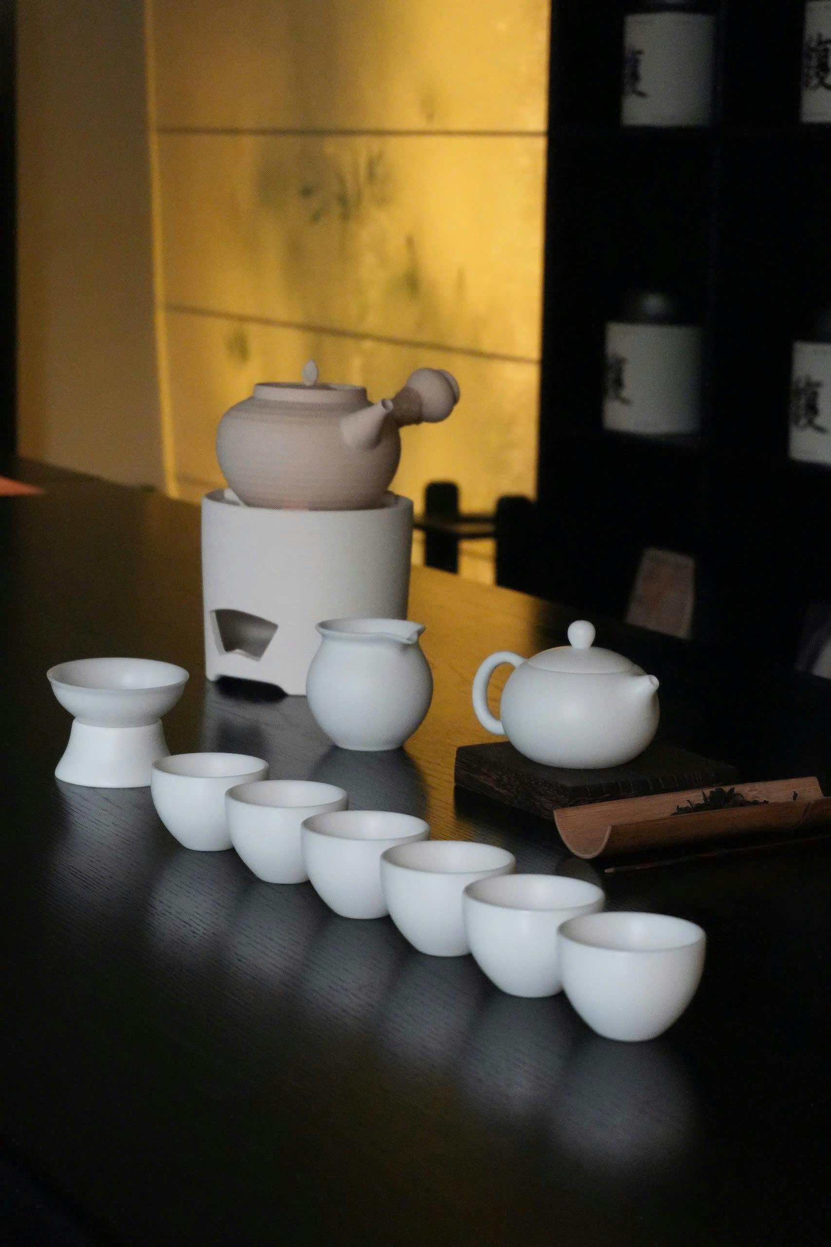  Flambe Glazed Tea Set 